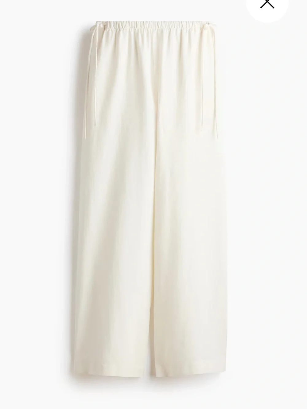 H&M Linen Wide-Leg Drawstring Pants